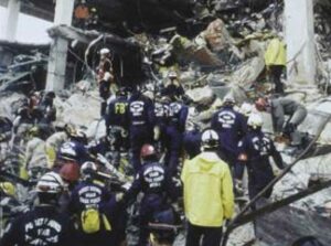 USAR workers at Alfred P. Murrah Federal Building, 1995