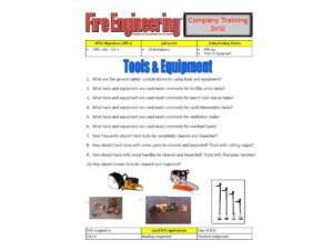 Firefighting tools and equipment drill