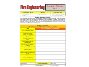 firefighter training drill incident termination acivities