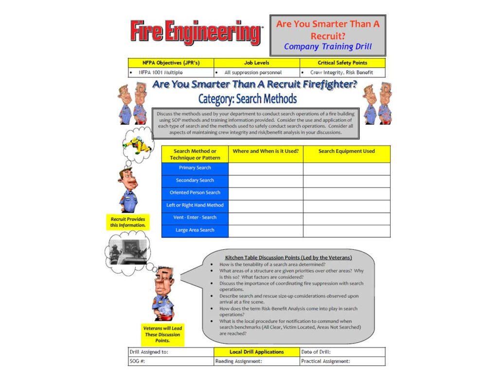 Search methods training drill