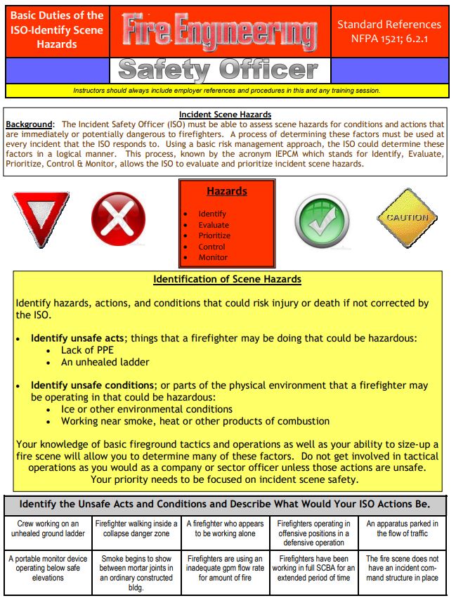 Safety officer drill