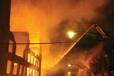 (5) This devastating fire was held to the original fire building and an adjacent exposure because of the tremendous efforts of the CFD's firefighters. The CFD has seen its share of greater-alarm fires throughout the course of its history and demonstrably showed its capability to handle fires of this magnitude by incorporating the lessons learned at these fires.