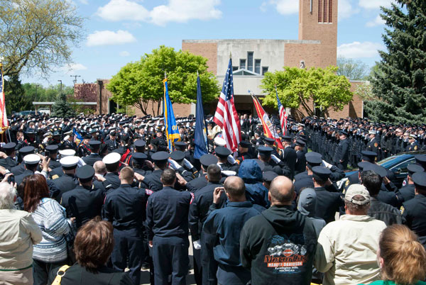 Photos: Funeral for Fallen MI Firefighter. Pics by Mike Ferdinande