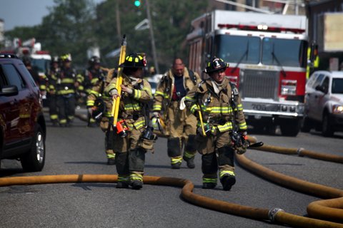 NJ Firefighters Respond to Five-Alarm Apartment Building