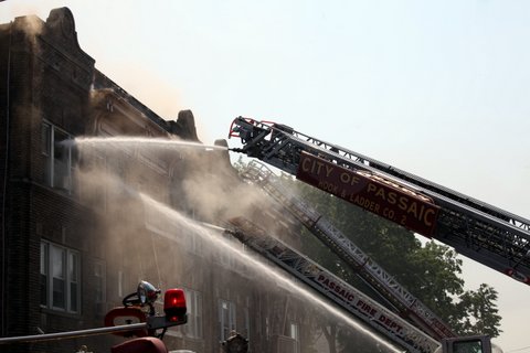 NJ Firefighters Respond to Five-Alarm Apartment Building