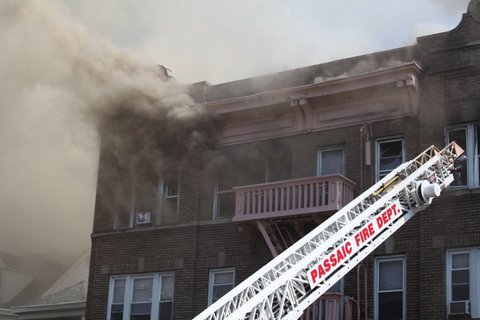 NJ Firefighters Respond to Five-Alarm Apartment Building