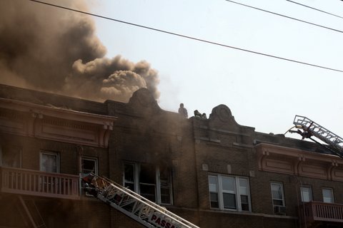 NJ Firefighters Respond to Five-Alarm Apartment Building