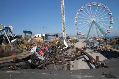 (11) Hurricane Sandy damage at the Seaside Heights (NJ) Funtime Pier Amusement Park as of December 23, 2012. 