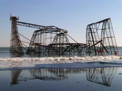 (12) The iconic rollercoaster in the water at Seaside Heights, New Jersey. 