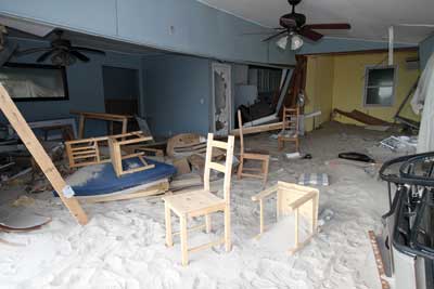 (10) Inside a flattened home on Staten Island.