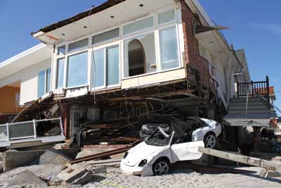 (4) Sandy destroyed most of the waterfront homes in Neponsit and Belle Harbor. 