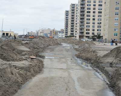 (2) The impact of the sand dumped on Rockaway as a result of the storm surge. Interagency task forces consisting of an FDNY task force leader, four engine companies, sanitation resources, and Department of Environmental Protection resources cleared more than 400 blocks before weather terminated operations at the year's end.