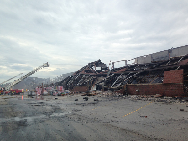 IN Firefighters Battle Large Recycling Plant Fire