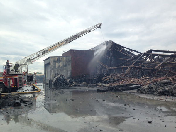 IN Firefighters Battle Large Recycling Plant Fire