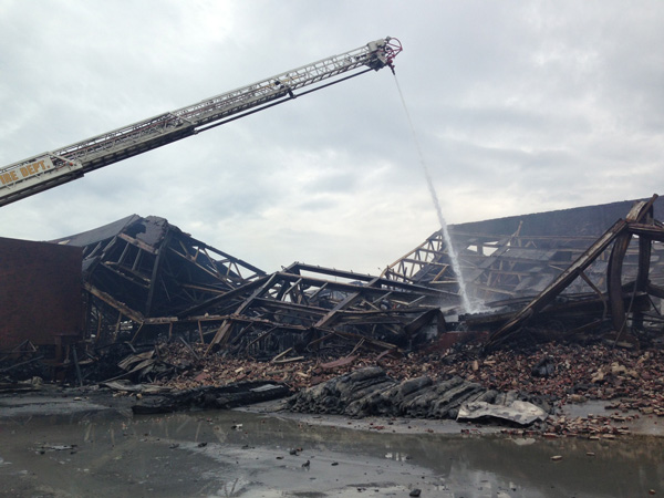 IN Firefighters Battle Large Recycling Plant Fire