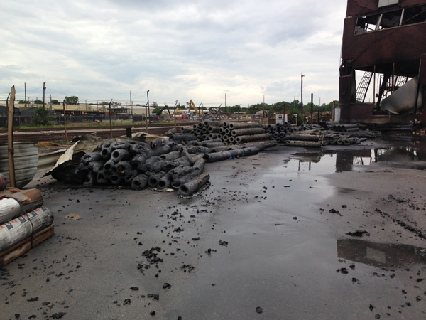 IN Firefighters Battle Large Recycling Plant Fire