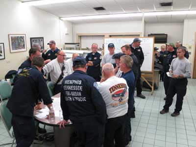 (14) An operations briefing at the Nassau County BoO.