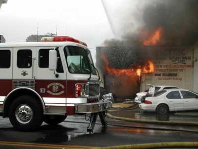 (1) Defensive fire incidents or incidents that caused major damages to businesses were not included in the study. [Photos courtesy of the Phoenix (AZ) Fire Department.]