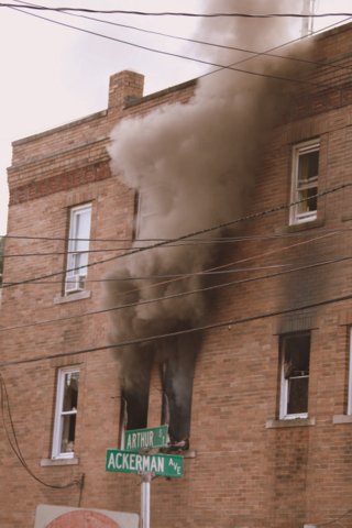 NJ Firefighters Extinguish Apartment Fire. Photo by Tony Greco.