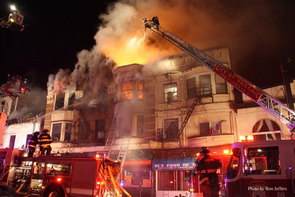 Firefighters Battle Flames in Three Mixed-Used Buildings in Passaic, NJ