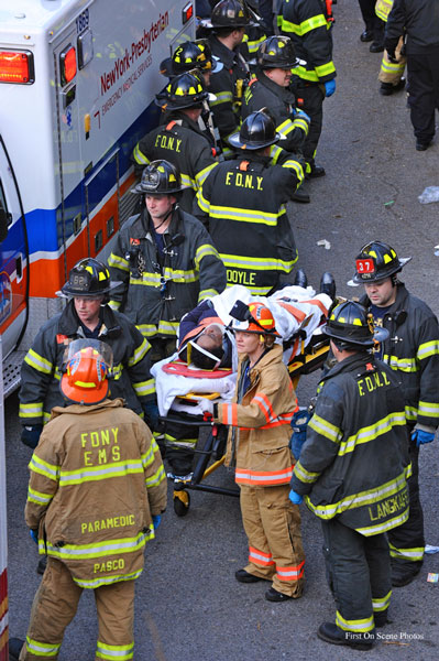 Photos of Bronx (NY) Train Derailment