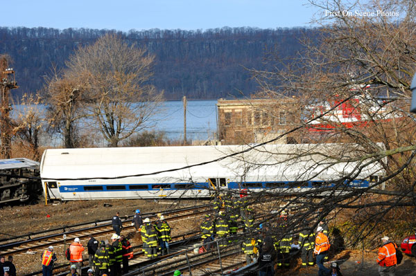 Photos of Bronx (NY) Train Derailment