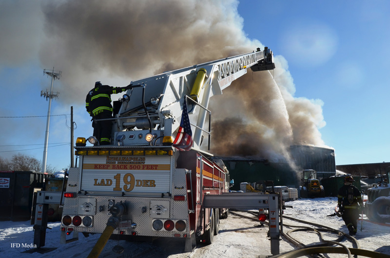  Indianapolis (IN) Firefighters Battle Fire at Oil Filter Recycling Facility