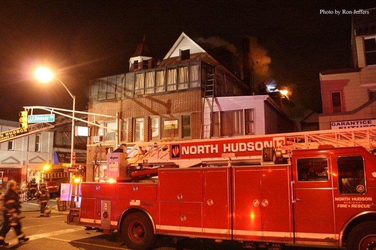 Firefighters Respond in Frigid Weather to 3-Alarm Fire in Union City, NJ