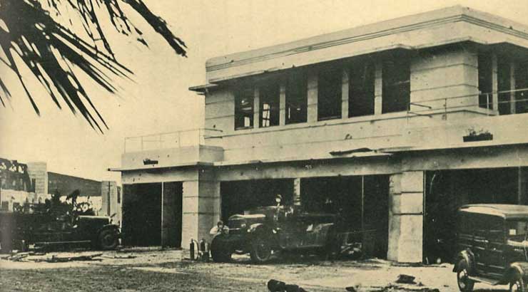 Pearl Harbor damage to fire station