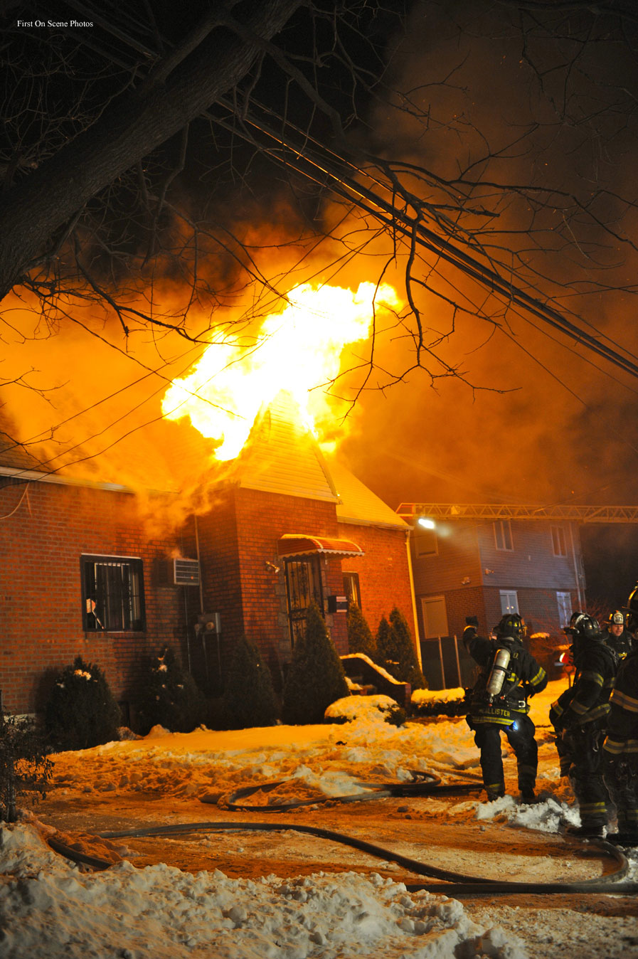 Firefighters Respond to Raging Floral Park (NY) House Fire