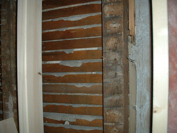 A wall from the late 1800s during a recent remodeling project