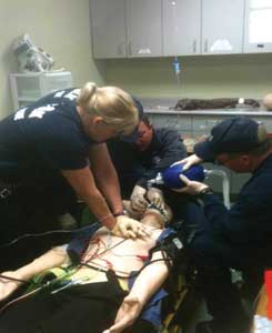 Norfolk (VA) Fire-Rescue (NFR) responders use high-fidelity simulation manikins