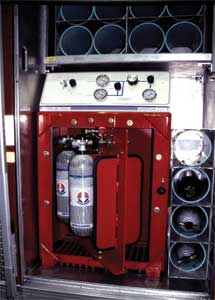 (41) If you intend to fill SCBA cylinders from a cascade or compressor on the apparatus, a fill station is required for safety.