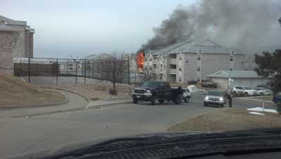 scene prior to the fire department's arrival