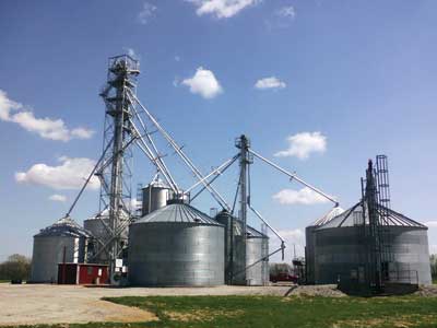 large grain bin complex