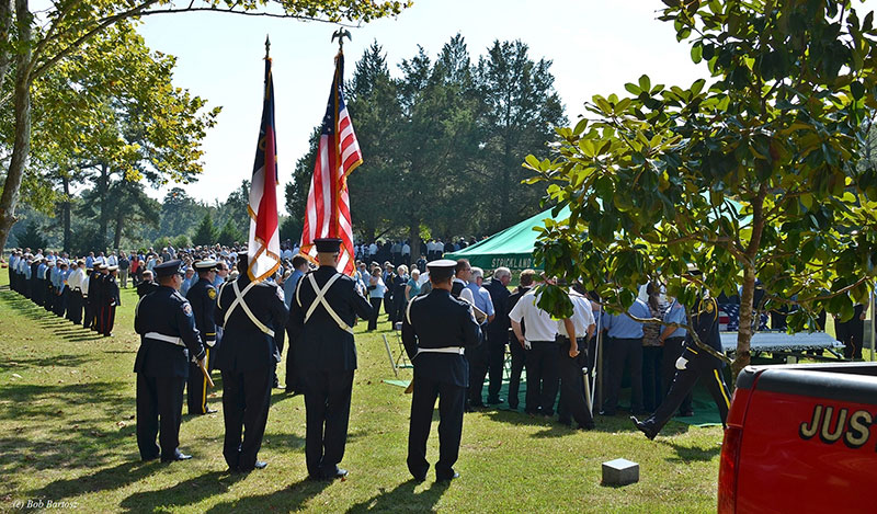 The Honor Guard at the funeral for fallen Justice (NC) Firefighter Derek Gupton.