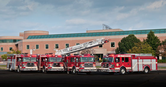 Four Smeal Fire Apparatus with SG-09 GREEN POWER Technology