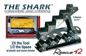 Rescue 42's THE SHARK™ COLLAPSIBLE STEP CHOCK