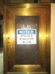 (4) When a stairwell standpipe riser is cut and capped, duly note this on the FD/CWBC