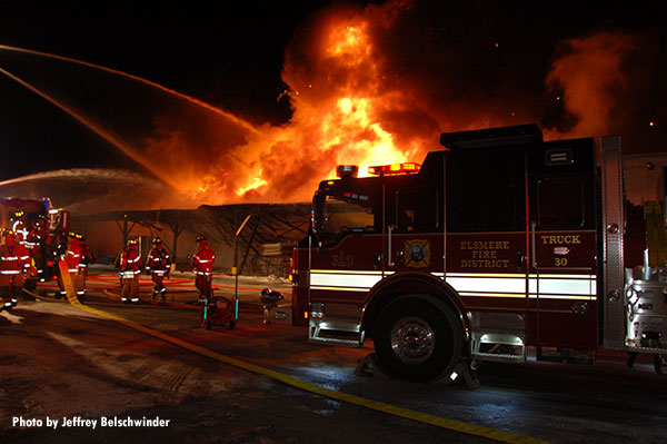 Industrial Firefighting: Crews Battle Multiple-Alarm Fire at Selkirk (NY) Industrial Park