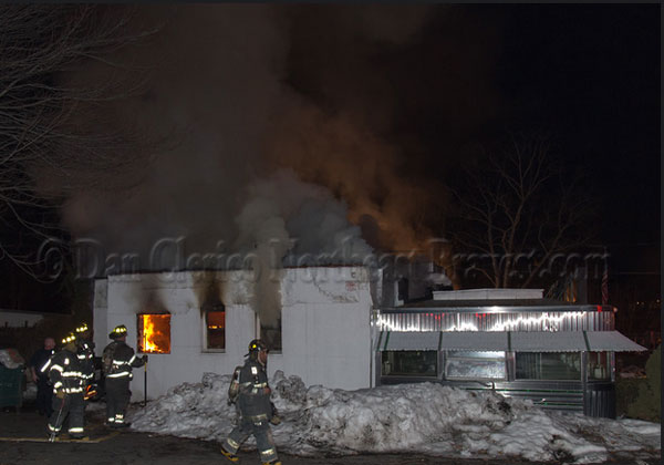 Structural Firefighting:  Firefighters Battle Two-Alarm Fire at East Orange (NJ) Diner