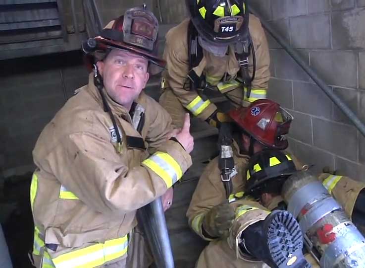 Paulie Capo and company on lifting a down firefighter up stairs