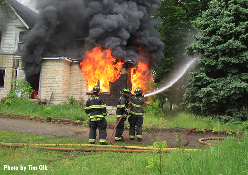 Fire Training:  McHenry (IL) Fire Protection District Firefighters Conduct Live-Fire Training