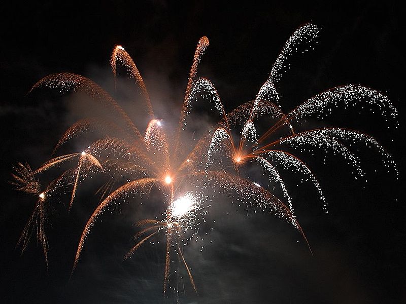 A photo of fireworks at Seaport Village, by Jon Sullivan.