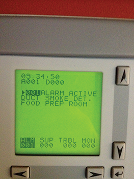 (5) This alarm annunciator panel in a hotel indicates that a smoke detector activated.