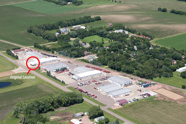 An overhead shot of the Rosenbauer facility in Lyons today.