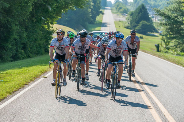 Responders participating in the 2015 Carolina Brotherhood Ride.