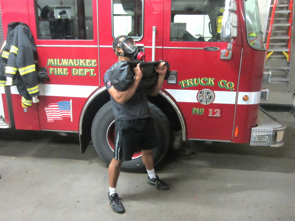 The BlastMask mimics the conditions firefighters must contend with while on air.