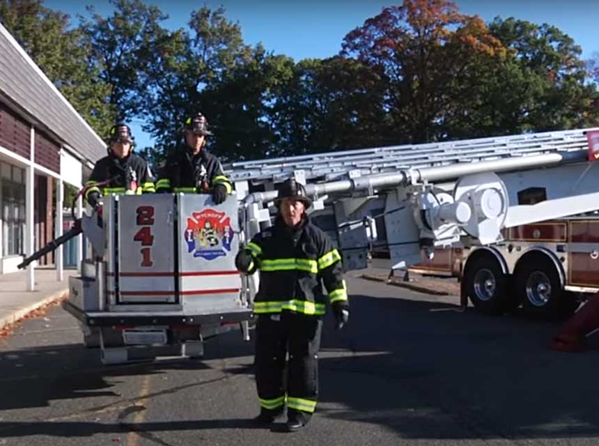 Mike Ciampo on tower ladder water operations