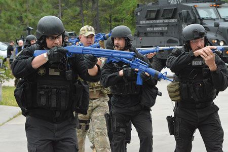 (4) Tactical law enforcement teams with heavy weapons and specialized training may be required to neutralize a threat. Patrol officers are trained to immediately enter the area and engage the threat. However, they may not succeed. These teams require time to mobilize and deploy. Use caution and patience while waiting for tactical team deployment.